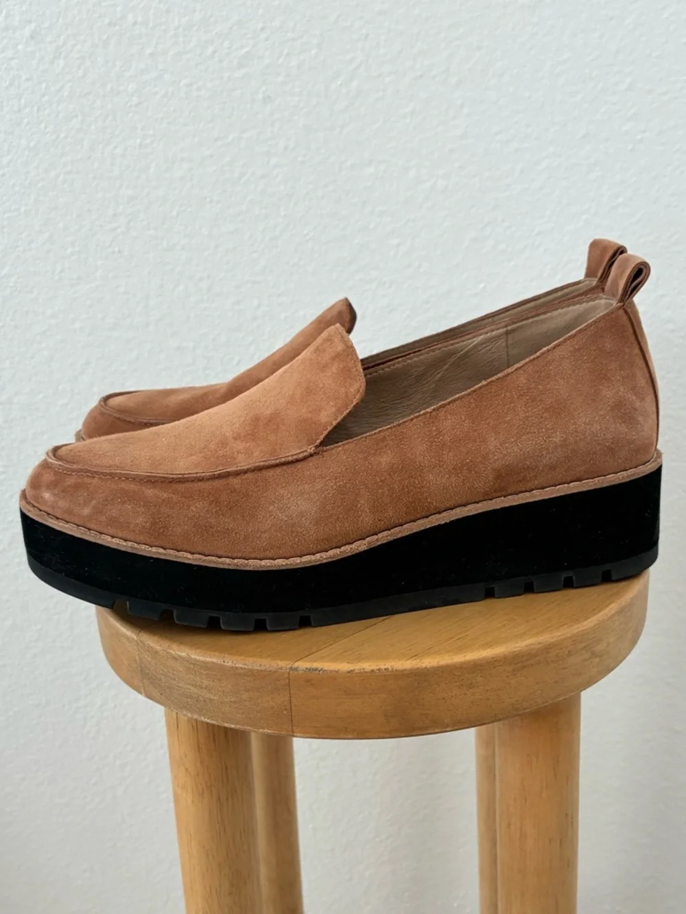 Eileen Fisher Suede Platform Loafers